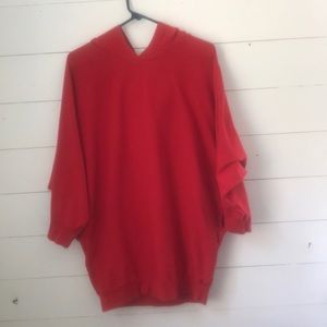 American Apparel Red Hooded Sweatshirt